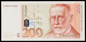 Alemania Occidental. 1996. Banco Federal Alemán. 200 marcos. (Pick 47). Raro. S/C.