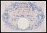 Francia. 1918. Banco de Francia. 50 francos. (Pick 64). 12 de junio. Firmas: J. Laferriere y E. Picard. Raro. MBC+.