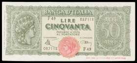 Italia. 1944. Banco de Italia. 50 liras. (Pick 74). S/C-.