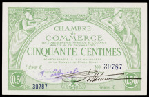 Oceanía Francesa. L. 1919. Cámara de Comercio. 50 céntimos. (Pick 2). Serie C. S/C-.