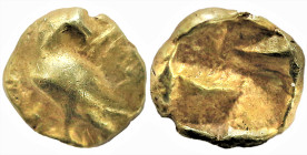 Greek
IONIA. Uncertain. (Circa 600-550 BC)
EL 1/48th Stater (5mm, 0.27 g). 
Obv:Eagle standing left, head reverted 
Rev:Incuse punch 
Weidauer -; SNG ...