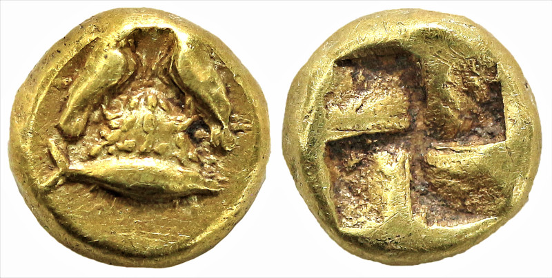 Greek
MYSIA. Kyzikos. (Circa 450-400 BC),
EL Myshemihekte – 1/24 Stater (4.4mm...