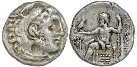 Greek
KINGS of MACEDON, Alexander III 'the Great' (Circa 336-323 BC)
AR Drachm (15mm 4.16g)
Obv: Head of Herakles to right, wearing lion skin headdres...