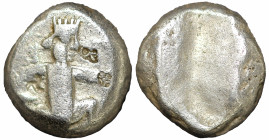 Greek 
ACHAEMENID EMPIRE. Time of Artaxerxes II to Artaxerxes III (Circa 375-340 BC). Sardes.
AR Siglos (12.3mm 5.5g)
Obv: Persian king in kneeling-ru...