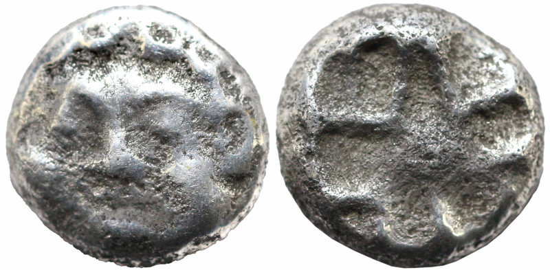 Greek
MYSIA. Parion. (4th century BC).
AR Hemidrachm (9mm 2.71g)
Obv: Facing ...