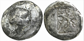 Greek 
CARIA. Stratonicaea. (End of 2nd- 1st century BC).
AR Hemidrachm (12.1mm 1.16g).
Head of Hekate right, wearing crescent-tipped crown 
Rev: Nike...