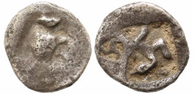 Greek
PAMPHYLIA. Aspendos. (Circa 465-430 BC).
AR Obol (9.1 0.76g)
Obv: Amphora
Rev: Triskeles within incuse square; ; c/m: triskeles within incus...