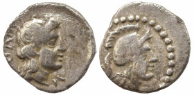 Greek Coins
CILICIA. Holmoi. (Circa 380-375 BC).
AR Obol (8.6mm 0.72g)
Obv: Helmeted head of Athena right.
Rev: OΛΜ. Laureate head of Apollo right...