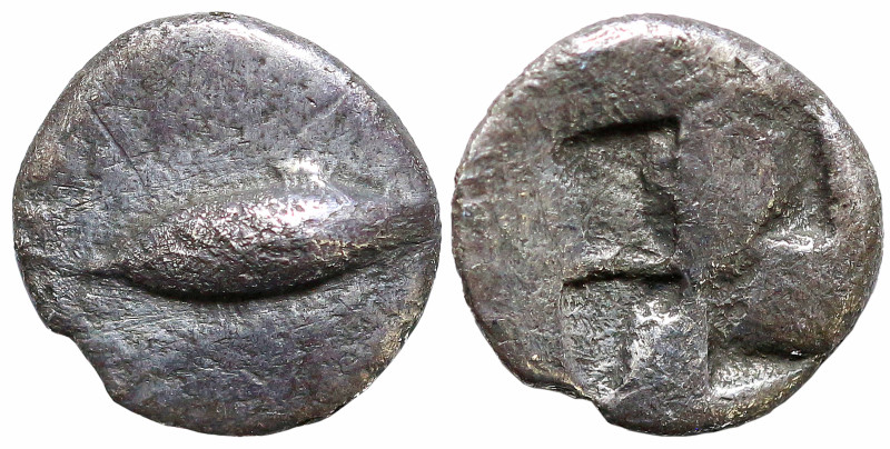 Greek Coins
MYSIA. Kyzikos. (Circa 520-480 BC).
AR Hemiobol (6.8mm 0.37g)
Obv...