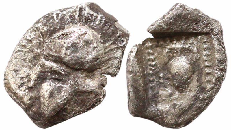 Greek
ASIA MINOR. Uncertain. (Circa 5th century BC).
AR Hemiobol (6.8mm 0.32g)...