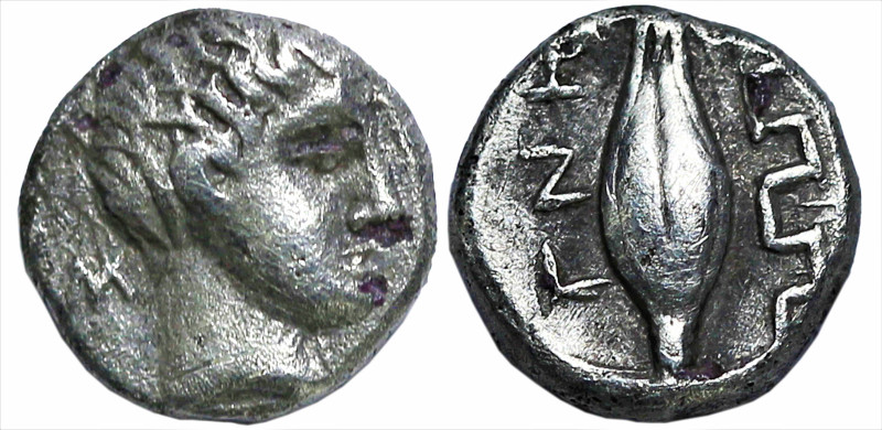 Greek
IONIA. Magnesia ad Maeandrum. (Circa 400-350 BC).
AR Tetartemorion (3.1m...