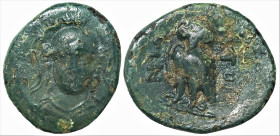 Greek
MYSIA. Miletopolis. (3rd-2nd centuries BC).
AE Bronze (20mm 5.75g)
Obv: Helmeted head of Athena facing.
Rev: MIΛΗTO. Owl standing left, head...
