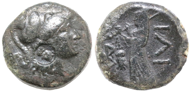 Greek
TROAS. Ilion. (circa 3rd century BC).
AE Bronze (16.2mm 6.56g)
Obv: Hea...