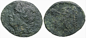 Greek
KINGS of BITHYNIA. Prusias I (238-183 BC).
AE Bronze (27mm 8.32g)
Obv: Laureate head of Apollo left.
Rev: BAΣIΛEΩΣ ΠΡΟYΣIOY Helmeted Athena-...