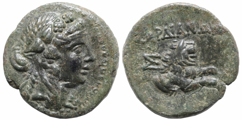 Greek
LYDIA. Sardes (Circa 133 BC-14 AD)
AE Bronze (15.3mm 3.02g)
Obv: Laurea...