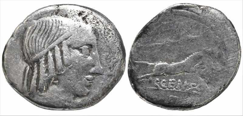 Roman Republican
C. Marcius Censorinus (88 BC)
AR Denarius (16mm 3.61g).
Obv:...