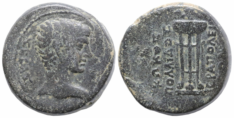 Roman Provincial
PHRYGIA. Hierapolis. Augustus (27 BC-14 AD). Kokos Pollidos Ph...