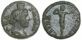 Roman Provincial
PHRYGIA. Synaus. Pseudo-autonomous. Time of Vespasian to Hadrian (69-138 AD).
AE Bronze (13.4mm 2.54g)
Obv: ΘЄΑ ΡΩΜΗ. Draped bust ...