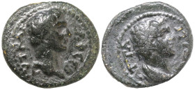 Roman Provincial
MYSIA. Attaea. Trajan (98-117 AD).
AE Hemiassarion (15.5mm 2.98g)
Obv: AYT KAICAP CЄB Laureate head of Trajan to right.
Rev: ΑΤΤΑ...
