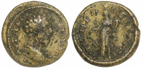 Greek
BITHYNIA. Nicomedia. Commodus (177-192 AD)
AE Bronze (21.2mm 7.45g)
Obv: Laureate-headed bust of Commodus wearing cuirass, r.
Rev: MHT NEΩ N...