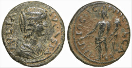 Roman Provincial
PISIDIA. Antiochia. Julia Domna, Augusta (193-217 AD)
AE Bronze (20.5mm 6.2g)
Obv: IVLIA AVGVSTA Draped bust of Julia Domna to rig...