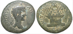 Roman Provincial
CAPPADOCIA. Caesarea. Caracalla (198-217 AD)
AE Bronze (26.3mm 14.78g)
Obv: Laureate head right
Rev: Mount Argaeus on altar. ET I...