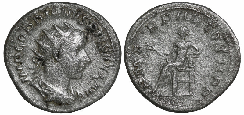 Roman Imperial
Gordian III (238-244 AD). Rome
AR Antoninianus (19mm 3.84g)
Ob...