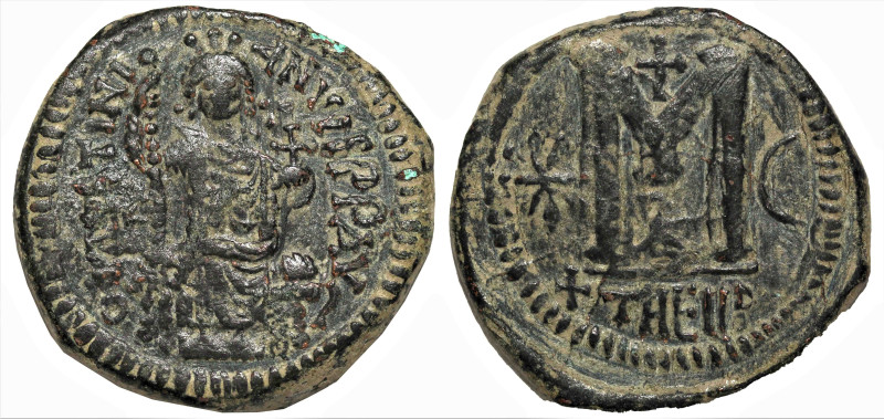 Byzantine
Justinian I (527-565). Antioch.
AE Follis (29.2mm 17.91m)
Obv: DN I...