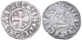 World
CRUSADERS. Neapolitan Princes of Epirus and Corfu. Philippe de Taranto (1294-1313 AD).
Billon Denier Tournois (15.5mm 0.57)
Obv: +(fleur-de-l...