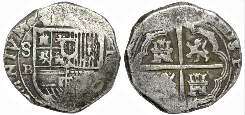 World
SPAIN. Philip III (1598-1621). Sevilla
AR 4 Reales (21.3mm 13.7g)
Obv: ...