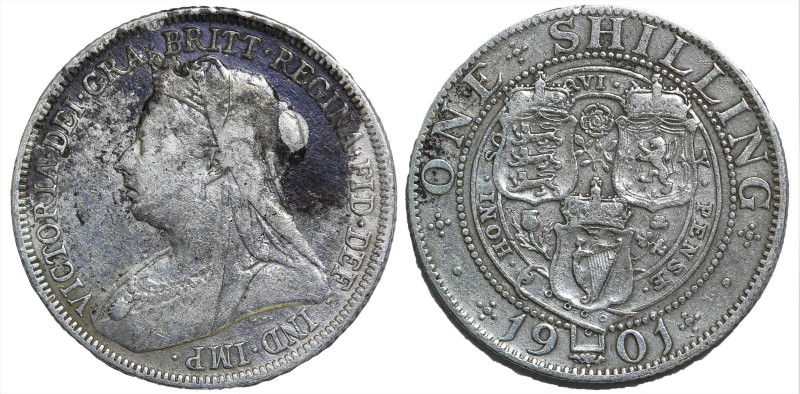 World
GREAT BRITAIN. Victoria (1837-1901 AD).
1 Shilling 1901 (21mm 5.55g)
KM...