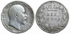 World
GREAT BRITAIN. Edward VII (1901-1910 AD).
6 Pence 1910 (17mm 2.82g)
KM-799
