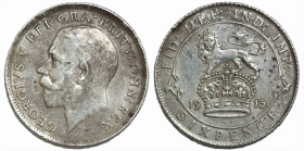 World
GREAT BRITAIN. George V (1910-1936 AD)
6 Pence 1915 (17mm 2.83g)
KM815; S-4014.