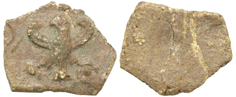 PB Tessera (Circa 2nd-3rd centuries).
Obv: Eagle standing facing, head left, wi...