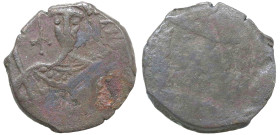 Byzantine Tessera
PB Tessera (11th-13th centuries)
Obv: Emperor standing facing
Rev: Blank
(2.76g 16mm diameter)
