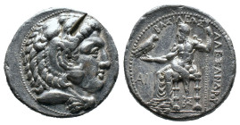 (Silver, 17.17g 27mm)

KINGS of MACEDON.

Philip III Arrhidaios. 323-317 BC. AR Tetradrachm

In the name of Alexander III. Uncertain mint in Cil...