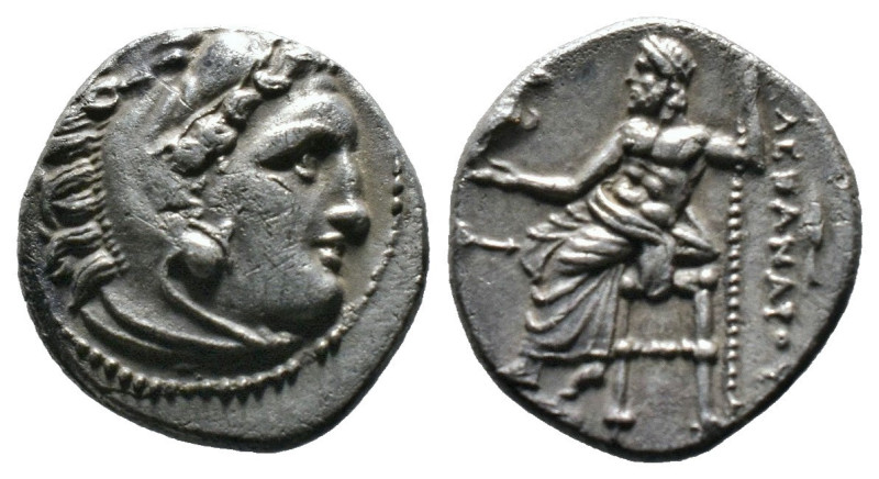 (Silver, 4.26g 17mm)
Kıng of macedon alexander III .
Herakles head with skin o...
