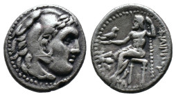 (Silver, 4.20g 16mm)
Kıng of macedon alexander III .
Herakles head with skin of a lion to the right.
Rev: enthroned Zeus left.
