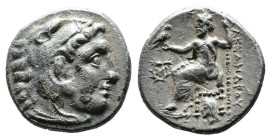 (Silver, 4.15g 16mm)
Kıng of macedon alexander III .
Herakles head with skin of a lion to the right.
Rev: enthroned Zeus left.