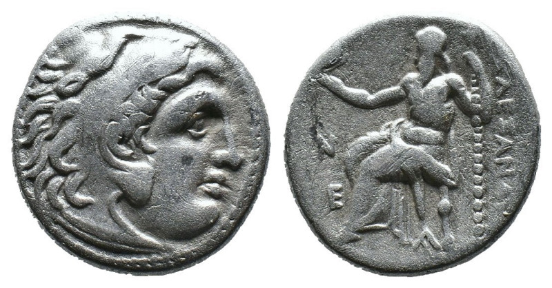 (Silver, 4.11g 17mm)
Kıng of macedon alexander III .
Herakles head with skin o...