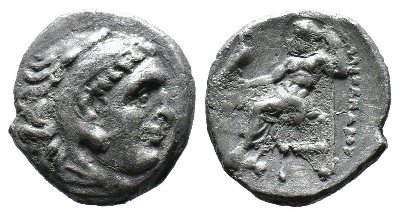 (Silver, 3.89g 17mm)
Kıng of macedon alexander III .
Herakles head with skin o...