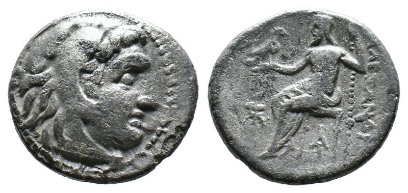 (Silver, 3.63g 16mm)
Kıng of macedon alexander III .
Herakles head with skin o...