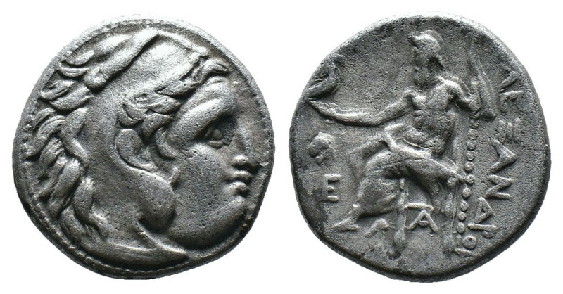 (Silver, 4.15g 16mm)
Kıng of macedon alexander III .
Herakles head with skin o...