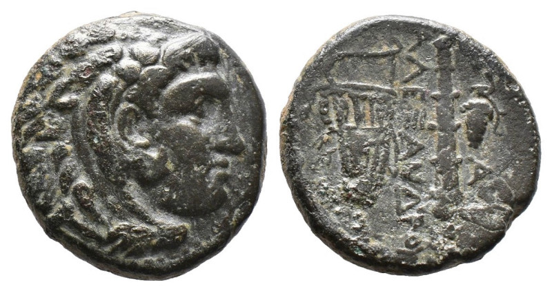 (Bronze, 6.19g 18mm)
KINGS OF MACEDON,
Alexander III 'the Great' (Circa 336-32...