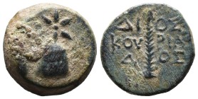 (Bronze, 3.30g 15mm)

KOLCHIS, Dioskourias. Circa 105-90 BC. Æ