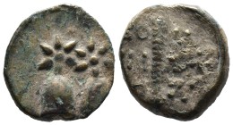 (Bronze, 4.08g 16mm)

KOLCHIS, Dioskourias.
Circa 105-90 BC. Æ