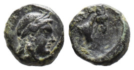 (Bronze, 1.50g 10mm)

Aeolis. Aigai circa