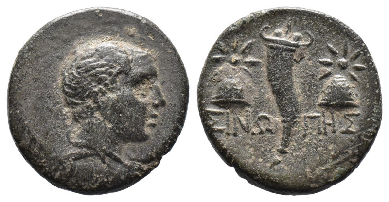 (Bronze, 3.88g 17mm)

PAPHLAGONIA.

Sinope. Ae. Struck under Mithradates VI ...