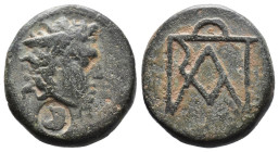 (Bronze, 10.22g 22mm)

KINGS OF BOSPOROS.

Polemo I (Circa 37-8 BC) AE

Pantikapaion.