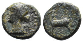 (Bronze, 3.76g 16mm)

KINGS OF CAPPADOCIA.

Ariarathes X Eusebes Philadelphos (42-36 BC). Ae. Eusebeia under Mt. Argaios.

Draped bust of Artemi...